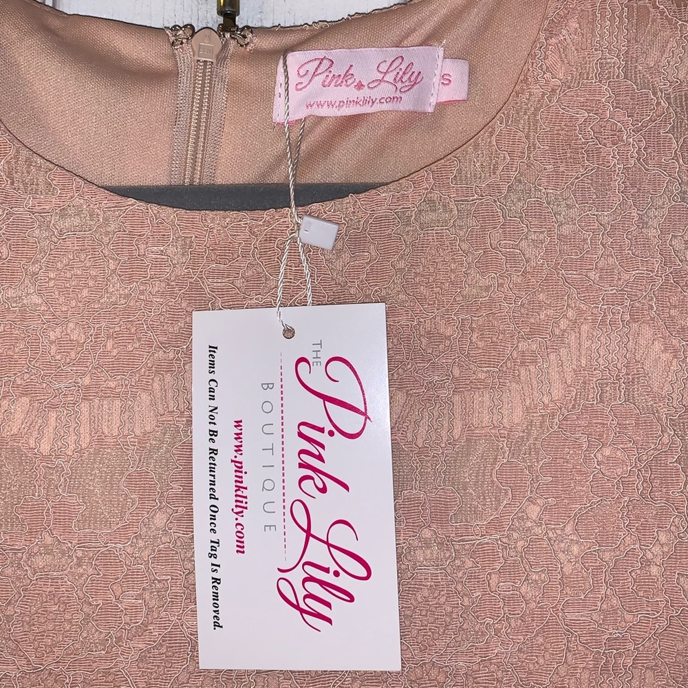 NWT Pink Lily boutique lace mini dress